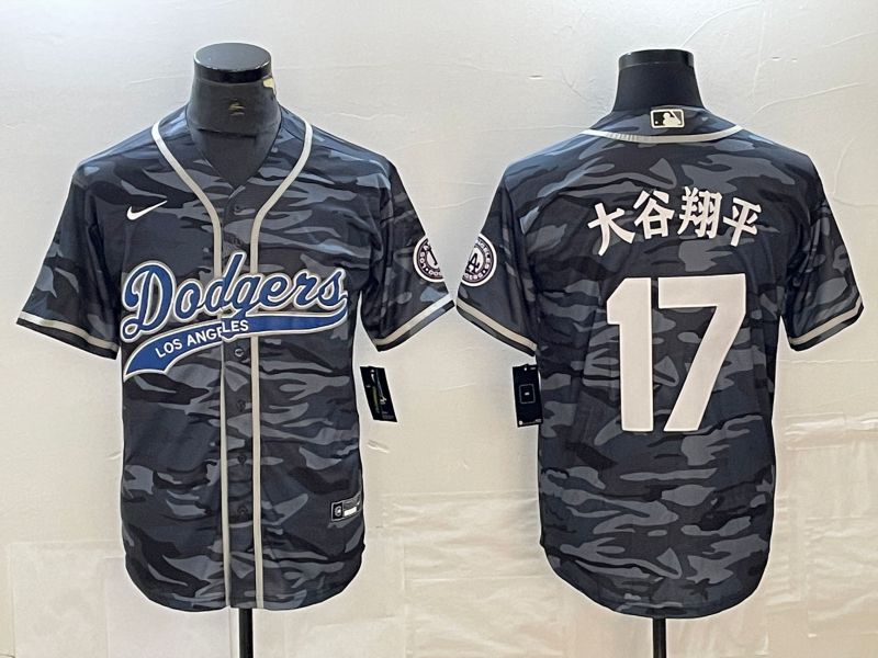 Men Los Angeles Dodgers #17 Ohtani Camo Nike Game MLB Jersey style 10->los angeles dodgers->MLB Jersey